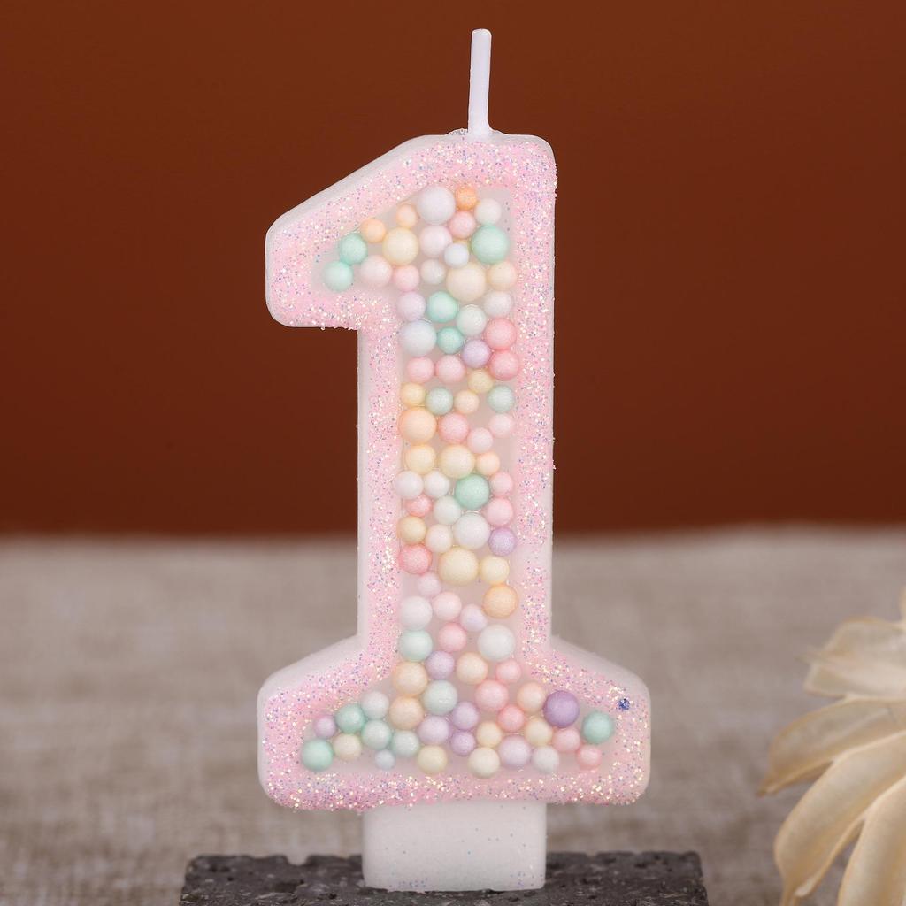 Macaron Foam Birthday Candles - Creative Number Cake Decorations for Kids