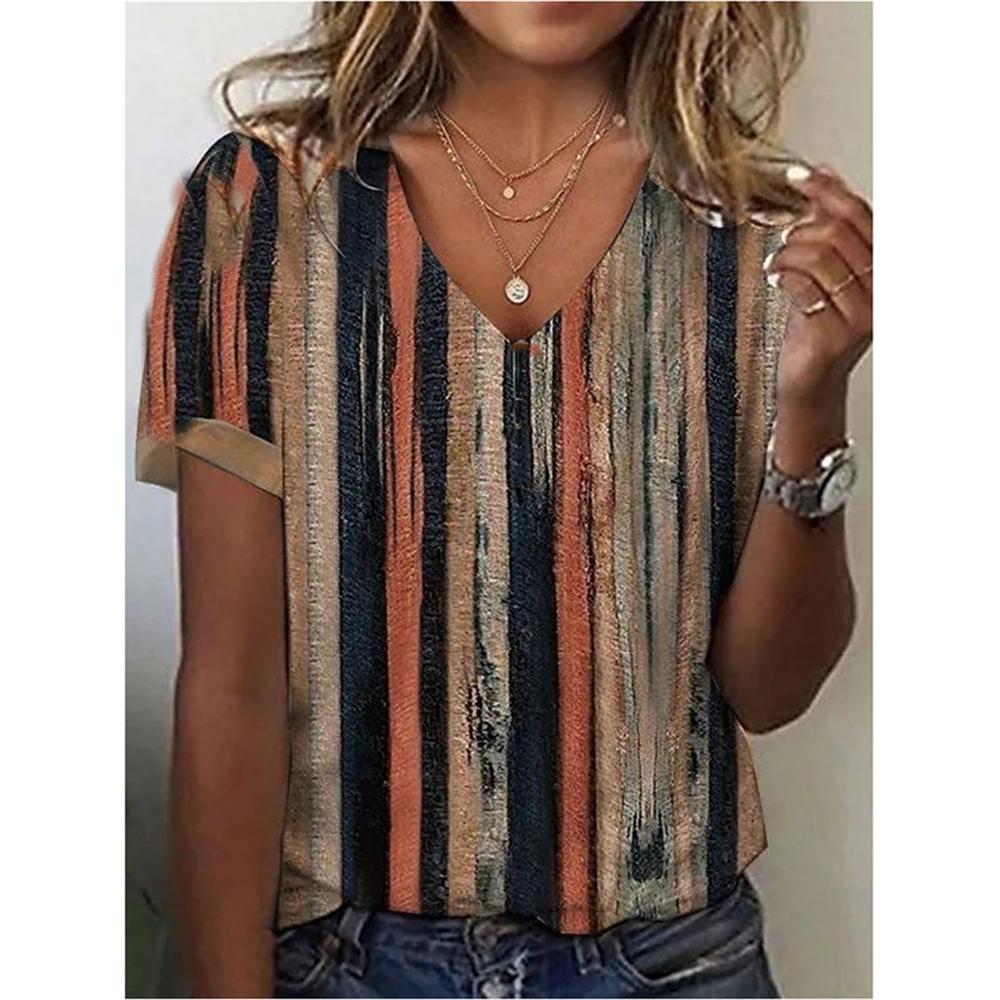 

Футболки с цветочным принтом 3D, женская уличная одежда, летняя футболка Harajuku, топы Y2k, футболки с V-образным вырезом, женская одежда больших размеров 7XL