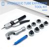 Manual Hydraulic Tube Expander Tool Kit with 7 Pipe Expander Heads Air Conditioner Copper Tube Flapper Refrigerator Tube Flapper