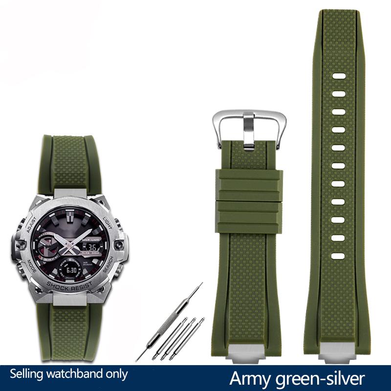 New High Quality Modified Rubber Watchband For C-asio G-SHOCK GST-B400 GST-B400BD/AD Waterproof Sports Silicone Watch Band Strap