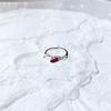 Silver Ring with Natural Ruby 0.912ct, Cubic Zirconia, Product Weight 2.41 G (2165583)