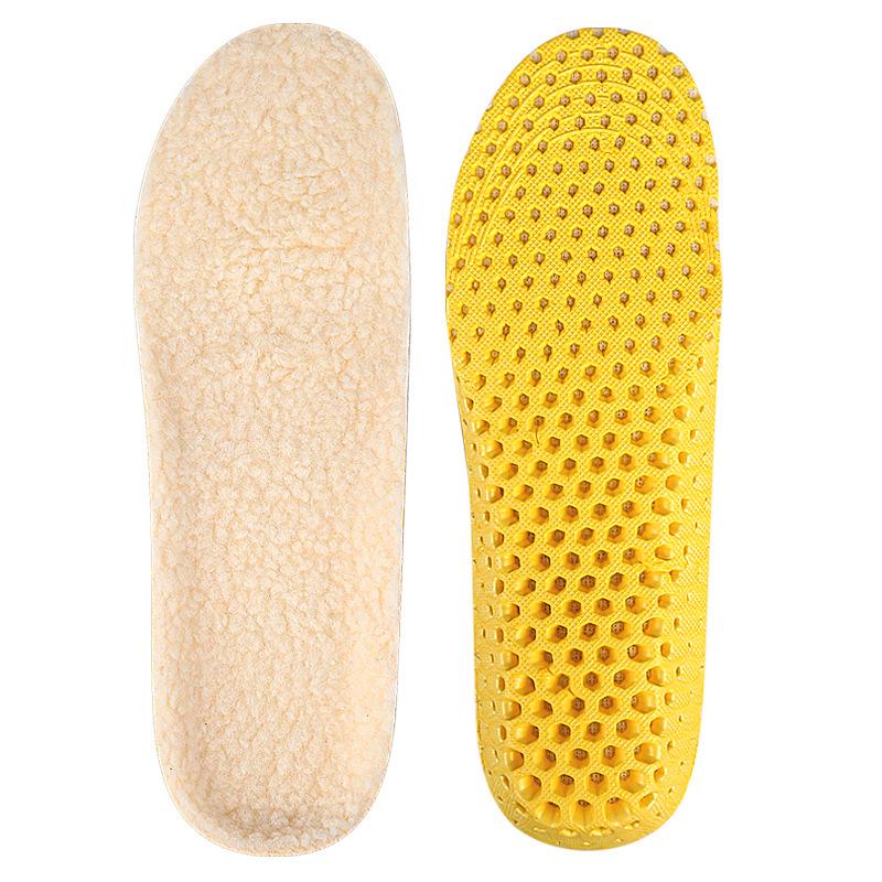 Winter Warm Wool Felt Insoles: Non-slip & Shock Absorbing for Snow Boots