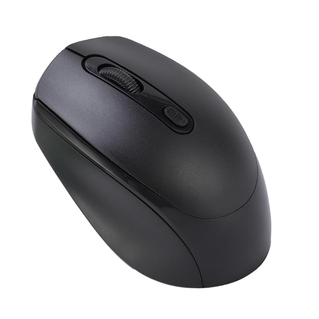 Wireless Mouse Rechargeable Silent 2 Modes for Gaming 800 1200 1600DPI Adjustable Macaron Color Black