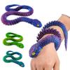 3D Printed Snake Figurine Movable Joints Snake Figure Articulated Animal Model Toy Home Office Bookshelf Desktop Decoration Ornament
