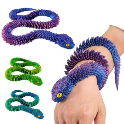 3D Printed Snake Figurine Movable Joints Snake Figure Articulated Animal