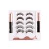 5 Pairs Magnetic Eyeliner Lashes Kit Reusable 3D Waterproof Lightweight Latex Free Magnetism Lashes with Applicator