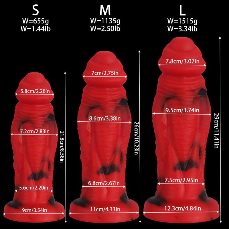 Large Muscle Texture Realistic Dildo - Eggless Design for Female Masturbation & Male Anal Play