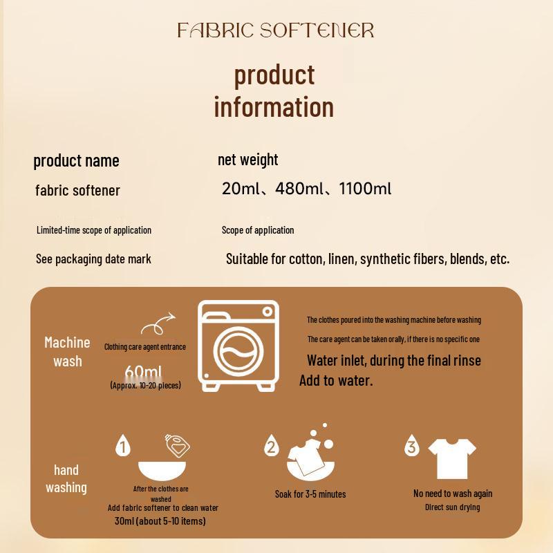 Thailand Importierter Weichspüler für weiche und glatte Wäsche 480 ml - Antistatisch & Langanhaltender Duft