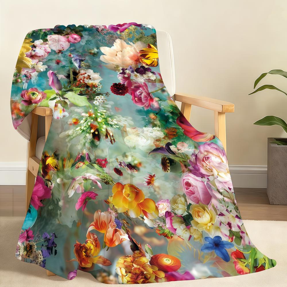 F-Floral P-Pattern Blanket Soft Throw Blanket for Home Bedroom Bed Sofa Picnic Travel Office Rest Cover Blanket Gift 150x200cm
