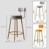 75/65CM Bar Chairs With Backrests Household Dining Room High Stools Cafe Light Luxury Wrought Iron Chair