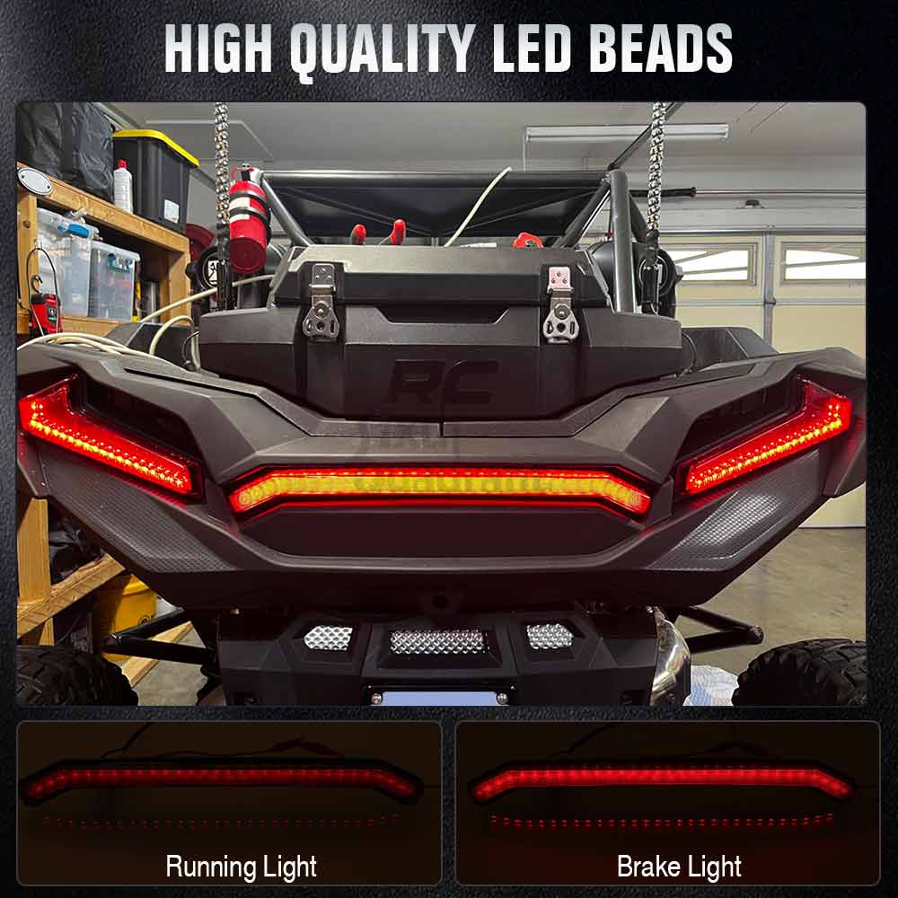 12V RZR XP Red Tail Brake Light Rear Center Accent Lamp Taillight For Polaris RZR XP 1000 Turbo Sportsman 1000 XP 2019 2020 2021