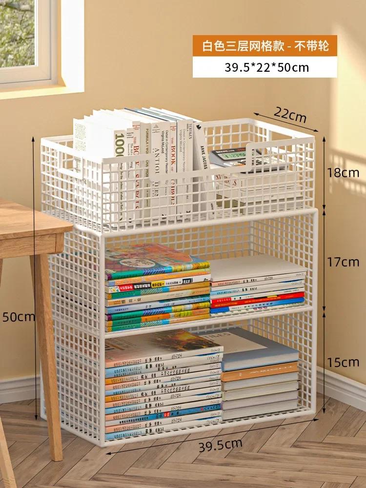 Storage Nordic Bookcase Mobile Display White Small Bookcase Bedside Sideboards Estante Para Livros Modern Furniture Livingroom