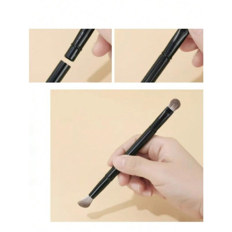 6pcs Portable Makeup Brush Set, Detachable Brush Heads, Mini Travel Makeup Brushes Nose Contour Brush, Concealer Brush, Eyeshadow Brush