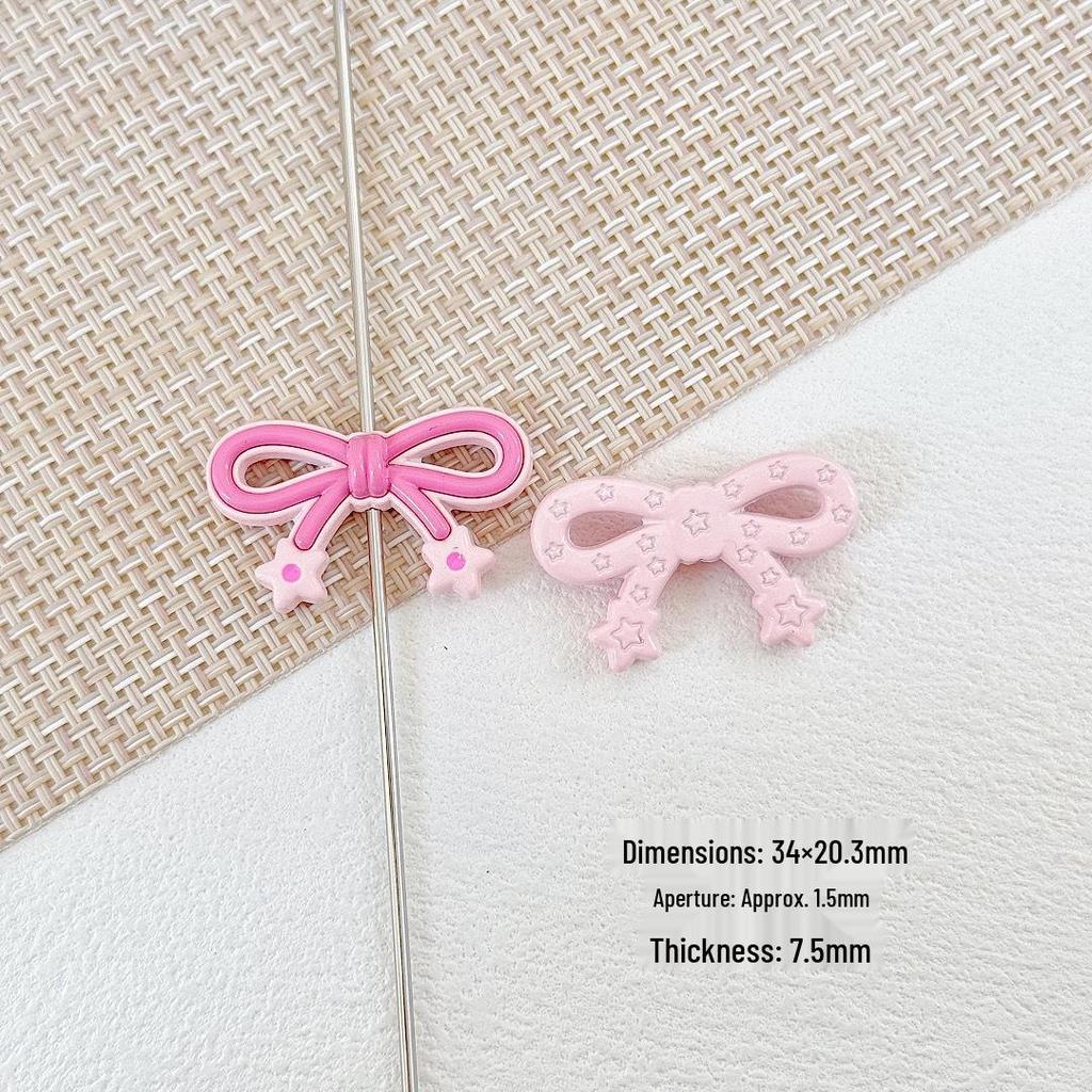 Macaron Colored Bow Hair Tie & Beaded Phone Chain Accessories - Cute & Stylish DIY