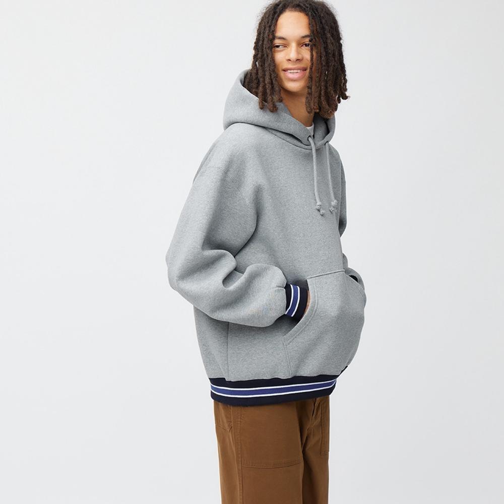 

Толстая парка в рубчик GU с длинными рукавами