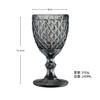 European Embossed Wine Glass Thickened Colorful Glass High Foot Juice Cup Retro Red Wine Glass