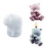 3D Cute Bear Silicone Mold Creative Holding Doll Little Bear Chocolate Candy Molds Kitchen Baking Cake Decor Candle Soap Mould
