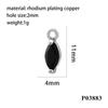 18K Gold-Plated Zircon Marquise Pendant DIY Jewelry Materials