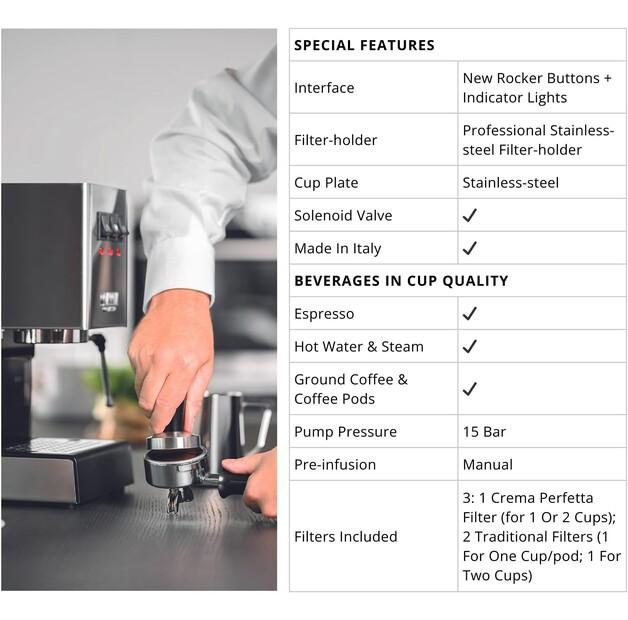 Кофемашина Gaggia RI9481/11 New Classic Evo edelstahl