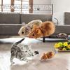 Interactive Sport TPR Plush Clockwork Mouse Chewing Toy for Cats-Pet Running Toy