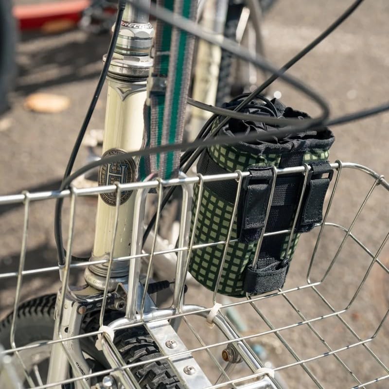 FAIRWEATHER Stem Bag Night Camo, Handlebar Bag for Bicycles, Accessory Storage, Water Bottle Case, and Drink Holder
