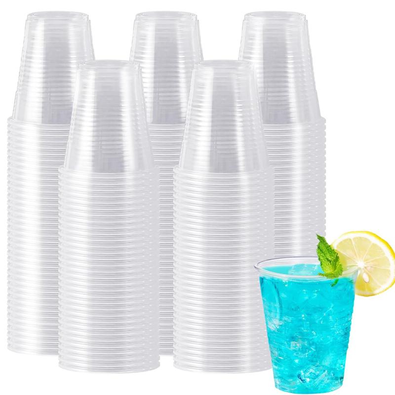 

50/100 шт одноразовые прозрачные пластиковые стаканчики для рождественской вечеринки, дня рождения, свадьбы, кухни, ресторана, пикника на открытом воздухе, кофе, напитков, стаканчики 50PCS