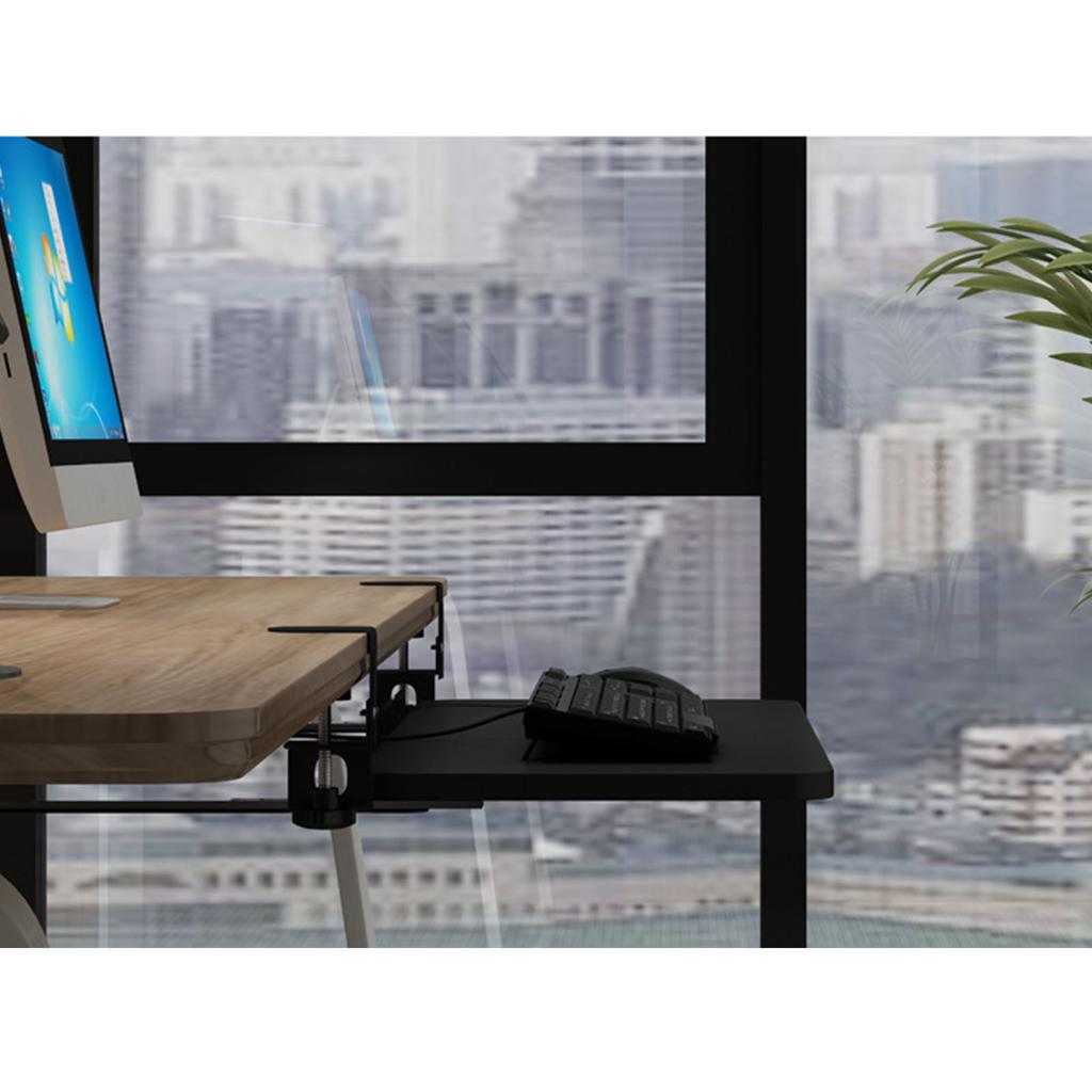 Keyboard Sliding Tray Punch Free Keyboard Stand Drawer Adjustable Height Computer Desk Extender