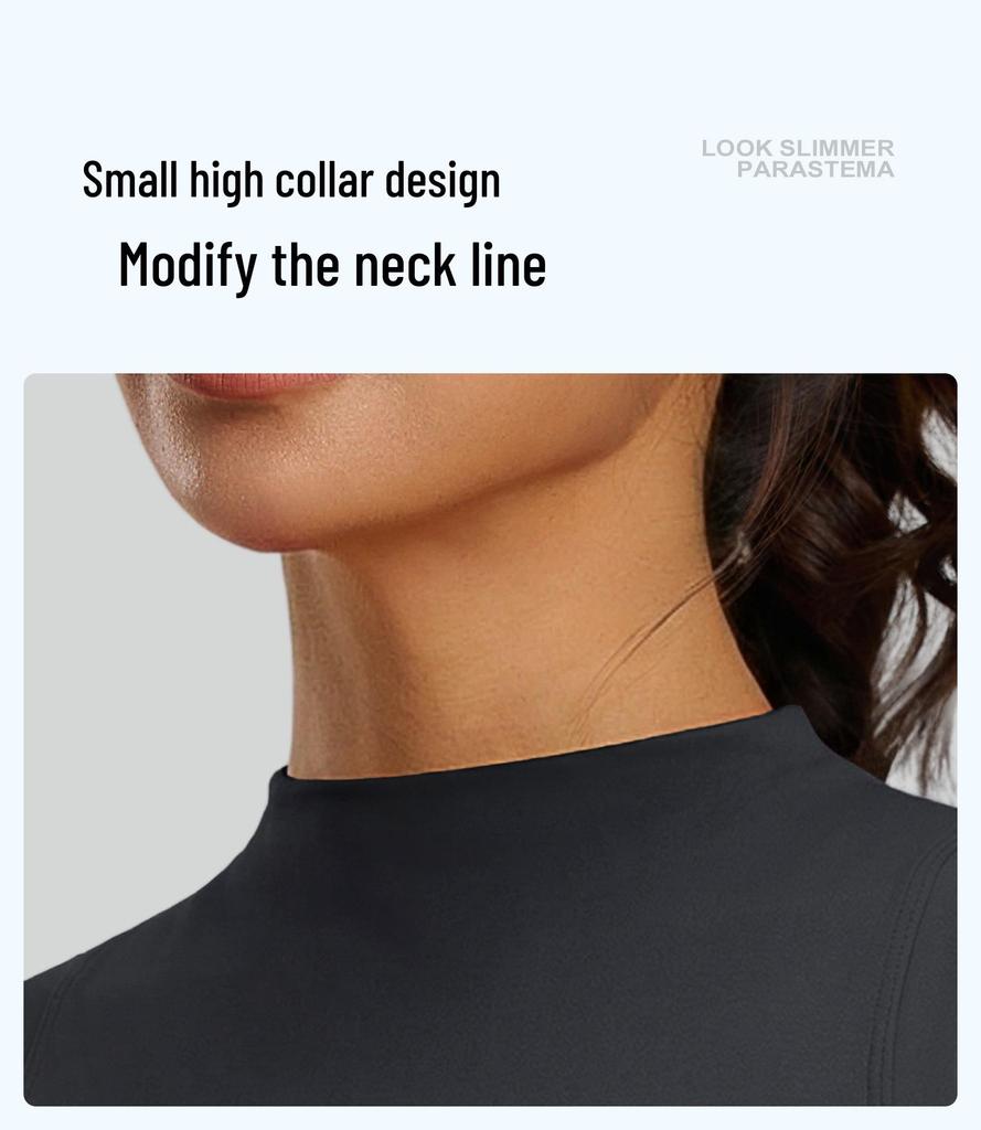 Juyitang 2026 High Neck Sports Vest - Double-Sided Brocade, Shockproof, High Elasticity, Fixed Cup Yoga Bra