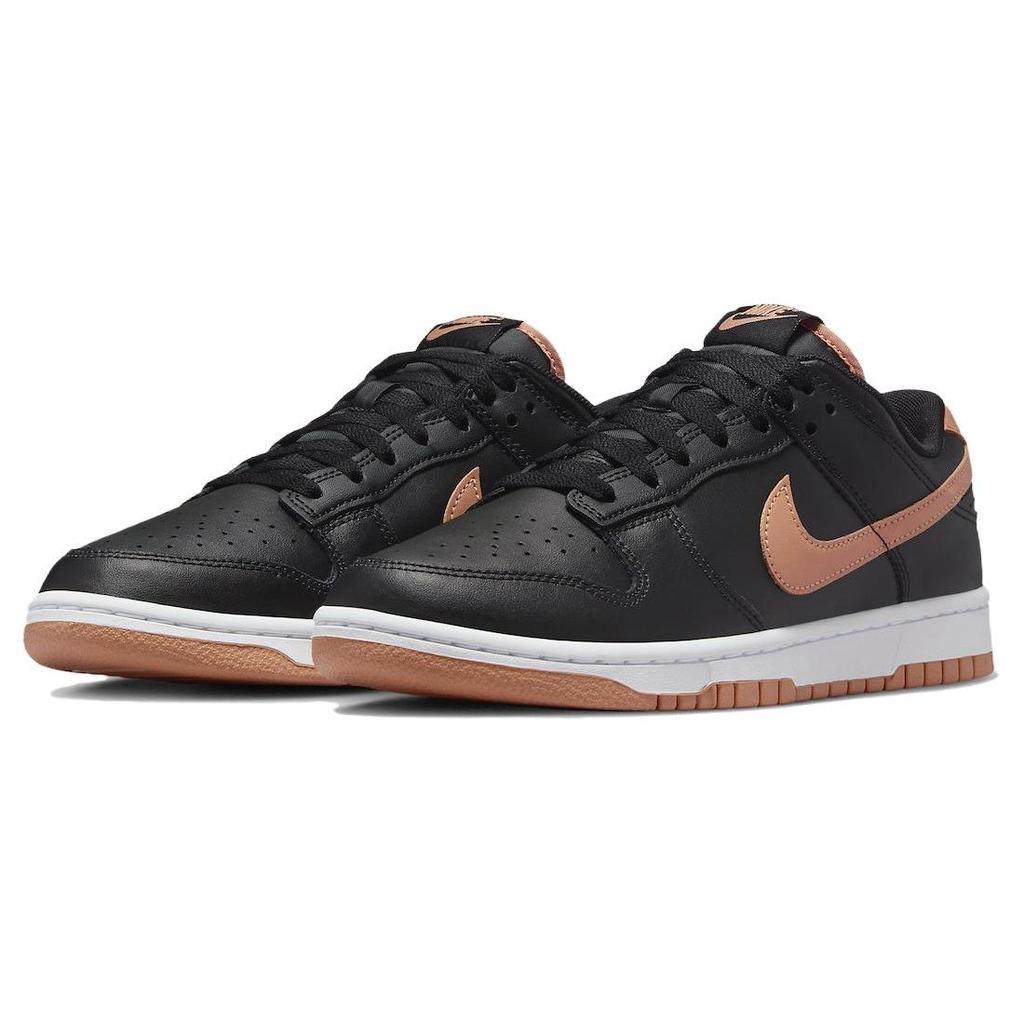 Nike Herren Dunk Low Schwarz Bernsteinbraun Herren Sneaker Weiß DV0831-004