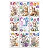 Easter Cartoon Rabbit & Egg Window Glass Stickers for Refrigerator & Cabinets