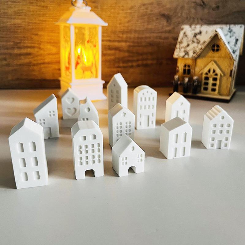

1 шт. Nordic DIY Aroma Soap Forms Small House силиконовая форма 12-луночные House Candle Forms