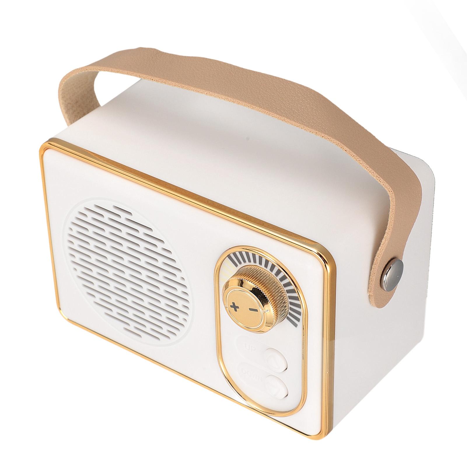 

Портативный динамик милый старомодный стиль беспроводной стереозвук 500 мАч ретро BT динамик для рабочего стола белый