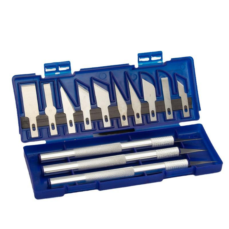 13-Piece Handmade Carving Knife Set for Students - Ideal for Paper Cutting and Rubber Stamp Carving