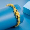 Zinc Zinc Alloy Imitation Gold Flower Bracelet Vintage Chinese Style Bangles Hollow Bracelet Women  Gifts