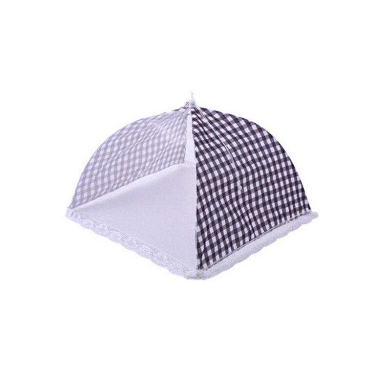 

12-дюймовая складная кухонная сетка для еды, зонтик, гигиеническая сетка, чехол для посуды, защита от мух и комаров чёрный