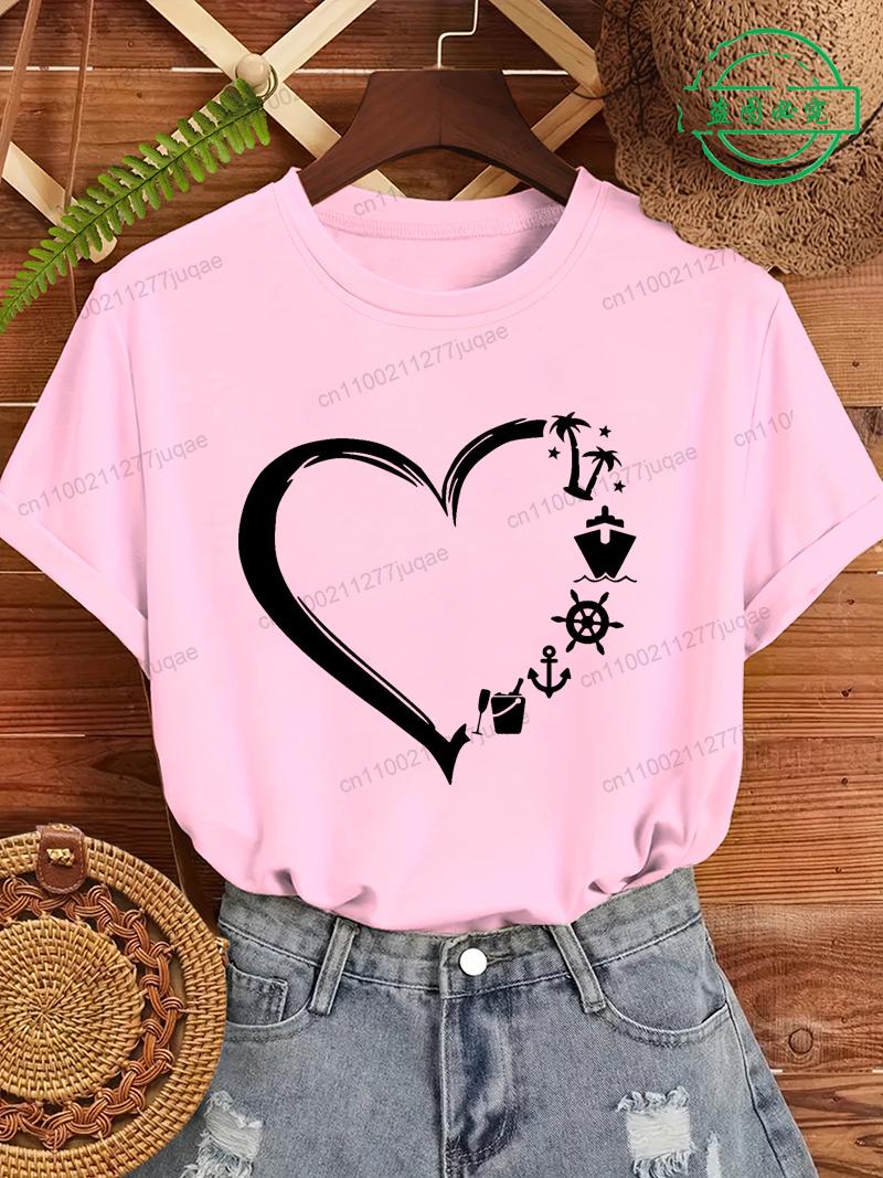 Cruise Distressed Heart Shirt,Cruise Life Vacation T-Shirts, Family Trip Matching Tee, Summer Friend Tshirt, Cruise Squad Shirt S