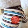 Colorful Stripes Dog Jumpsuits Cute Soft Cat Pajamas Poodle Dog Clothes Pet Four Legged Clothes Winter Warm Puppy Rompers