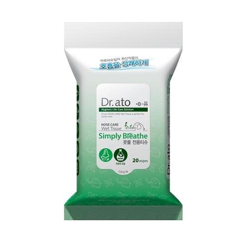 

Dr.Ato Просто Дыши Салфетки для ухода за носом 20шт*10упаковок, Освежающие, Увлажняющие, Корейская косметика, Kbeauty