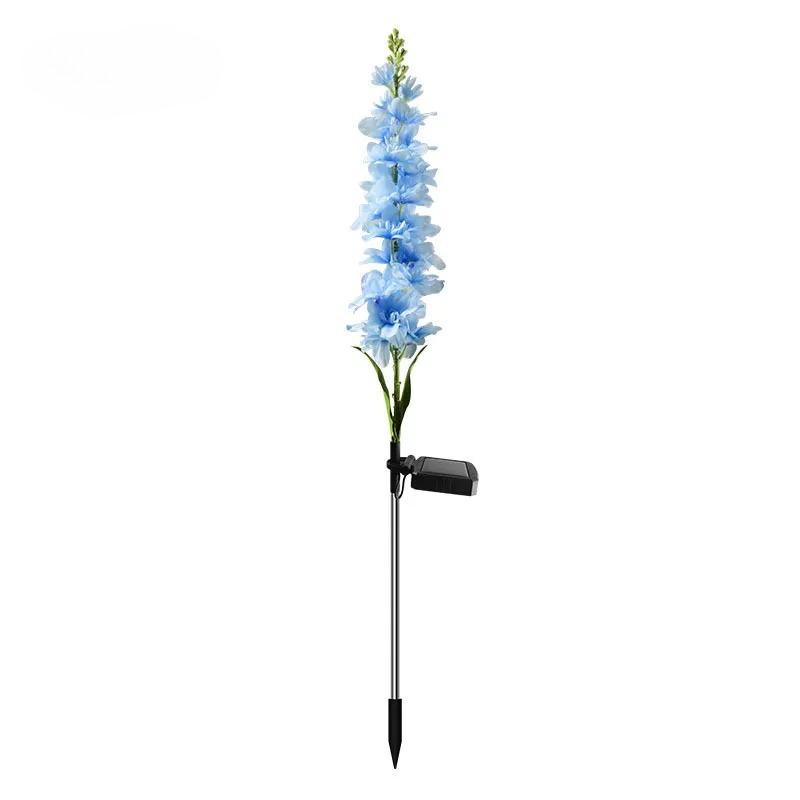 Solar Violet Lawn Plug in Light Outdoor Waterproof Courtyard Decoration Atmosphere Light String Flower Simulation Lantern
