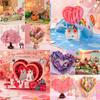 3D Pop Up Wedding Invitation Greeting Card - Birthday Anniversary Valentines Day Gift Thank You Handmade Card for Friends Lovers