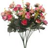 7 Branch 21 Heads Leaf Rose Artificial Flowers Fake Flower For Wedding Bridal Floral Bouquet Home Table Garden Decoration