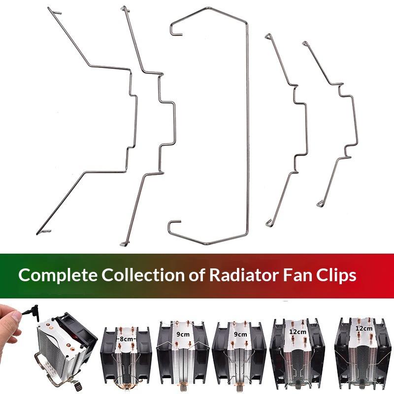 2Pcs/Pair 80/90/120Mm Cooler Fan Buckle Computer Cpu Cooling Fan Clips 304 Stainless Steel Wire Fastener Buckle Bracket