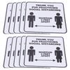 2 Set Floor Sticker Floor Distancing Signs Marker Warning Decal for Mall School Public Area