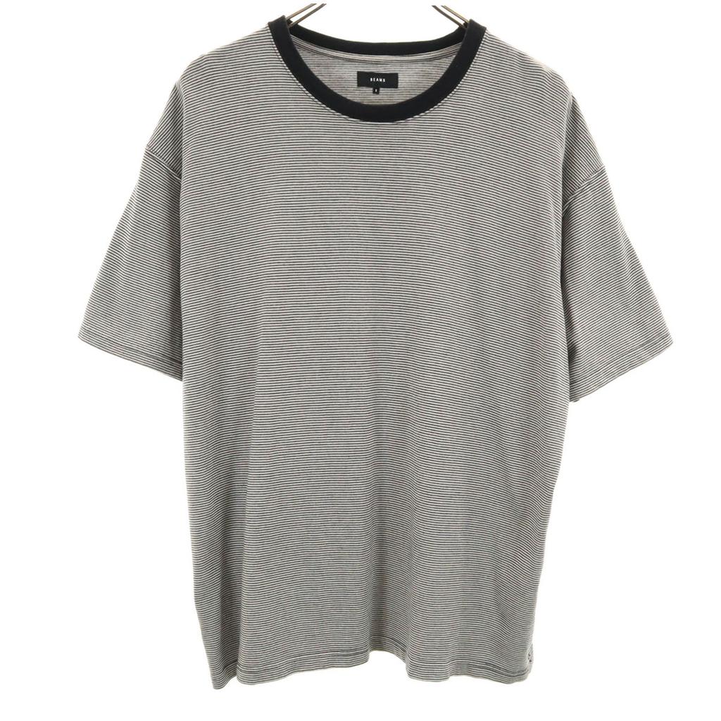 BEAMS Border Pattern Short sleeve T-shirt S Black Men's Used