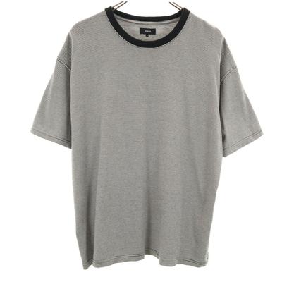 T-Shirt mit Bordürenmuster, kurzärmelig, S, Schwarz, Herren, Gebraucht