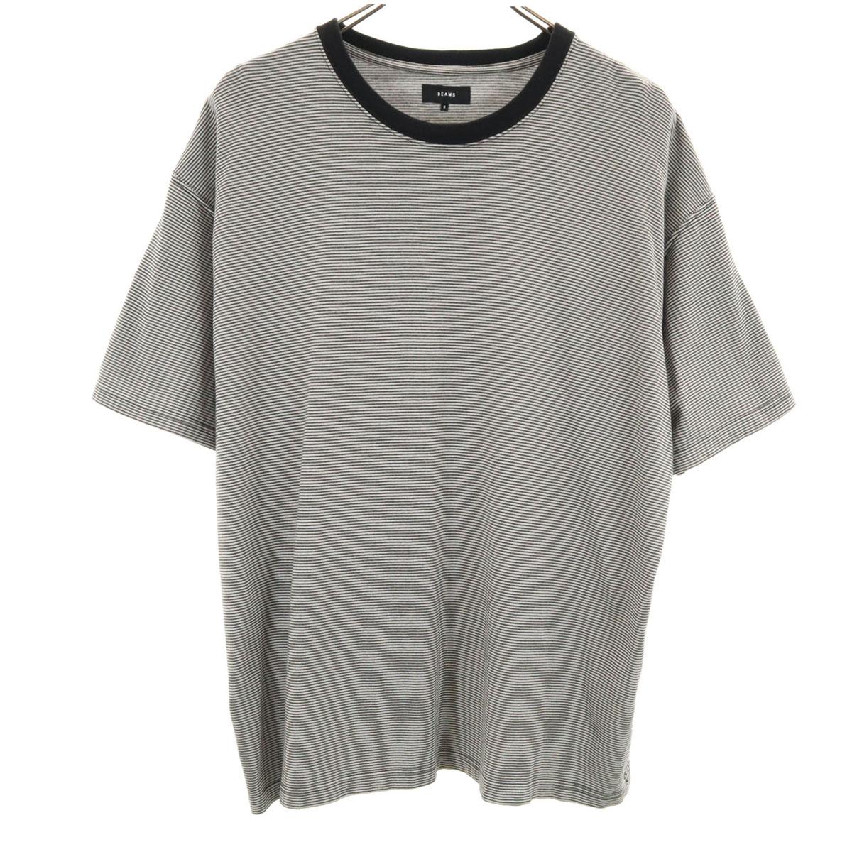 

BEAMS Border Pattern Short sleeve T-shirt S Black Men s Used