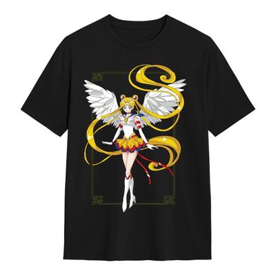 Japońskie Anime Sailor Moon T-shirt Męski Bawełniany T-shirt z Okrągłym Dekoltem Lato Nowy Retro Męska i Damska Odzież Uliczna