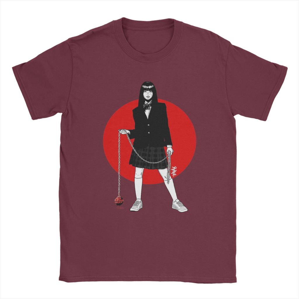 Vintage Gogo Yubari Kill Bill T-Shirts Herren Rundhals Reines Baumwoll-T-Shirt Kurzarm-T-Shirts Grafisch Bedruckte Oberteile