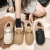 Autumn and Winter with Plush and Thick Metal Buckle Loafers for Women