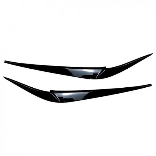 1 Pair Black Headlight Eyebrow Eyelid Cover Trim For BMW X3 X4 G01 G02 2018-2021